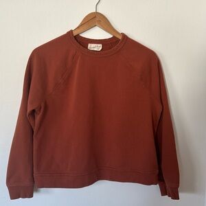 Rust Crew Sweatshirt. Minimal Crop.